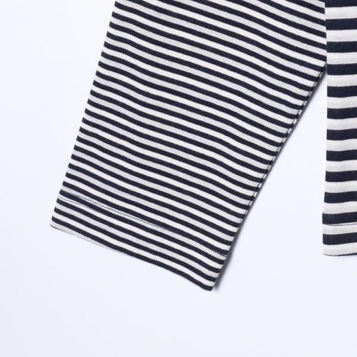 SDSA男装2026新款高贵轻奢韩版复古拼色翻领条纹长袖T恤时尚上衣 商品图3