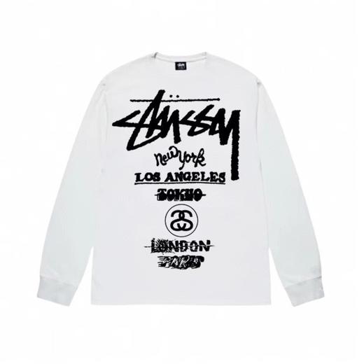 F030682城市巡游字母logo印花情侣圆领长袖T恤 商品图3