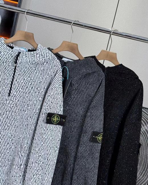 F0306112春秋新款满天星系列简约百搭不挑人连帽半拉链卫衣外套 商品图1