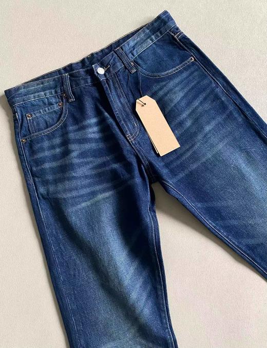 F030619男士基础款水洗做旧小直筒休闲牛仔裤 商品图1