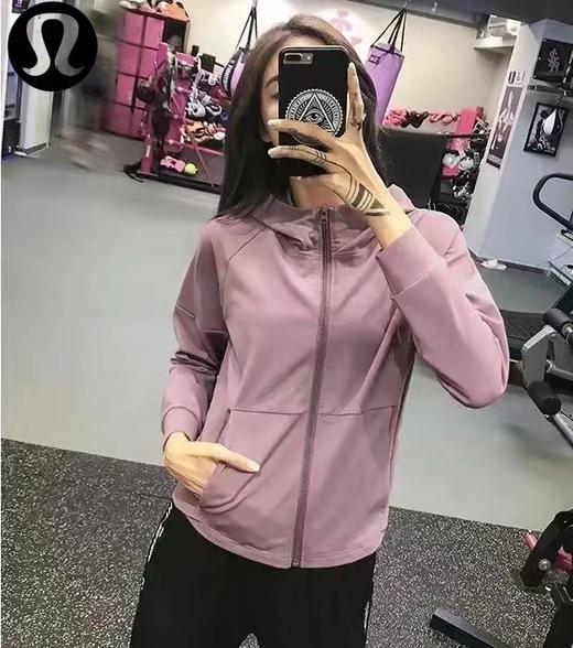 F030670瑜伽服连帽拉链运动外套宽松休闲夹克拉链开衫 商品图6