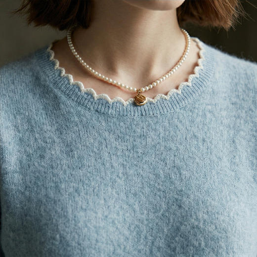 【咕咕同款】PALUOPO/PL短袖圆领女衫100%山羊绒ET23907R/约重143g帕罗 商品图12