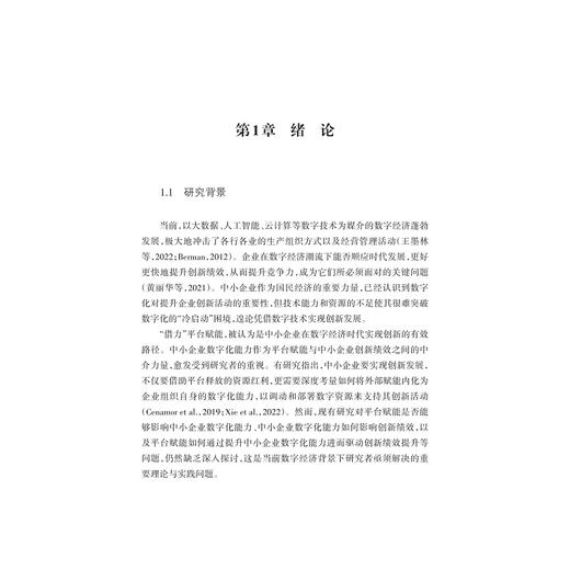 平台赋能对中小企业数字化能力及其创新绩效的影响研究/廖雅雅 著/浙江大学出版社 商品图1