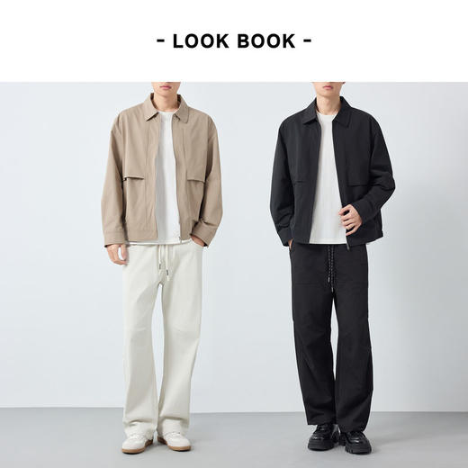 墨麦客男装高智通勤翻领外套男2026春新款纯色合体男士夹克81612. 商品图4