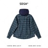 26CS39SDSA男装2026新款高贵轻奢韩版经典格纹格子拼接撞色连帽衬衫百搭 商品缩略图5