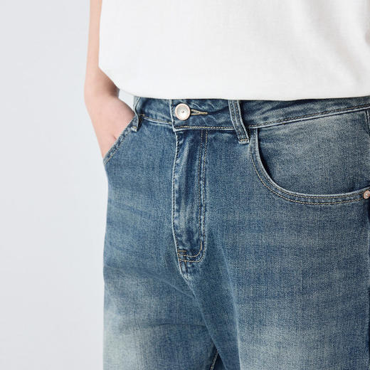 墨麦客男装高智通勤牛仔裤2026春季新款复古小直筒男士裤子97367. 商品图1