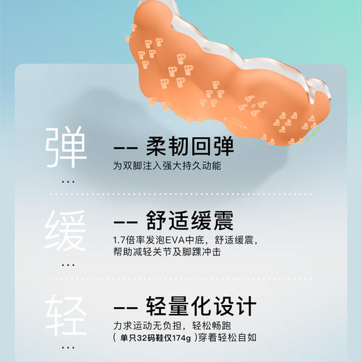 小蓝羊2026春季新款中大童户外超轻运动鞋护足回弹防滑校园跑步鞋-轻跑 商品图3