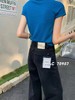 F030679美式复古做旧黑阔腿牛仔裤休闲裤显瘦神裤 商品缩略图10