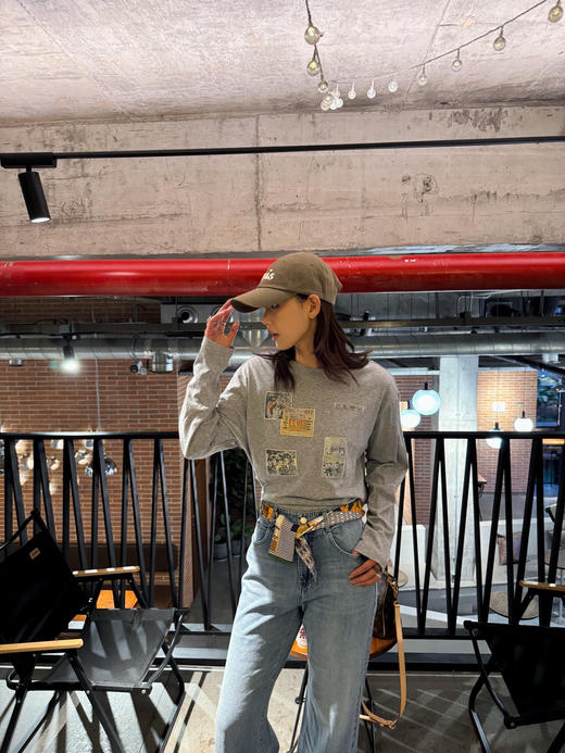 【美式街头】噢蜜ooomeooo设计师款美式贴布柔软轻便长袖t 商品图9