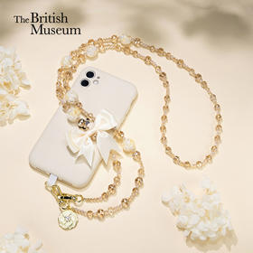 大英博物馆 欧洲文化艺术系列 山茶花 香槟金长款手机绳