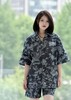 驴家25ss花卉刺绣字母logo牛仔短袖（DY） 商品缩略图0