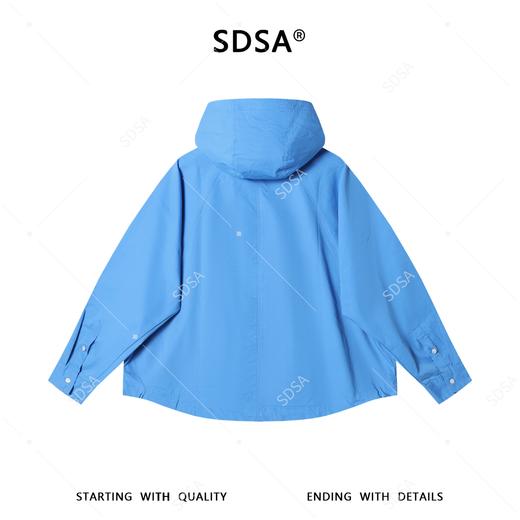 SDSA男装2026新款高贵轻奢简约纯色拉链连帽衬衫百搭时尚休闲衬衣 商品图4