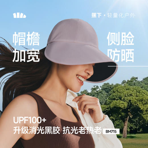 【26春夏新品】蕉下女士侧脸黑胶鸭舌防晒帽BM715 商品图0