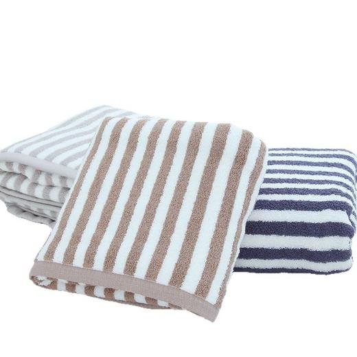 日式无印浴巾全棉良品条纹浴巾毛圈柔软毛浴巾室简约条子纯棉新品 商品图4