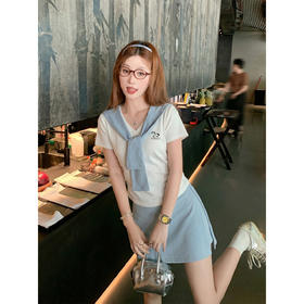 <曾小咸推荐>一整套穿搭披肩短袖T恤裙裤