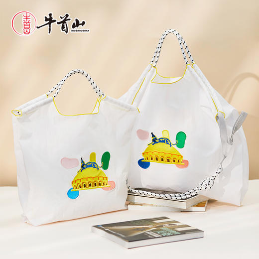 牛首山文创马年限定款抽绳托特包2026新款刺绣高颜值单肩包手提包 商品图4