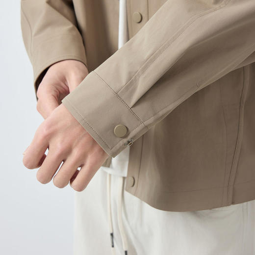 墨麦客男装高智通勤纯色夹克男2026春新款简约翻领男士外套81599. 商品图3