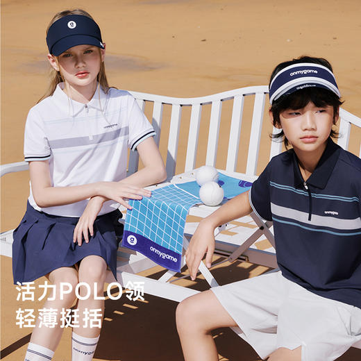 onmygame26夏新品【精英网球】男童短袖T恤速干POLO衫凉感上衣 商品图1
