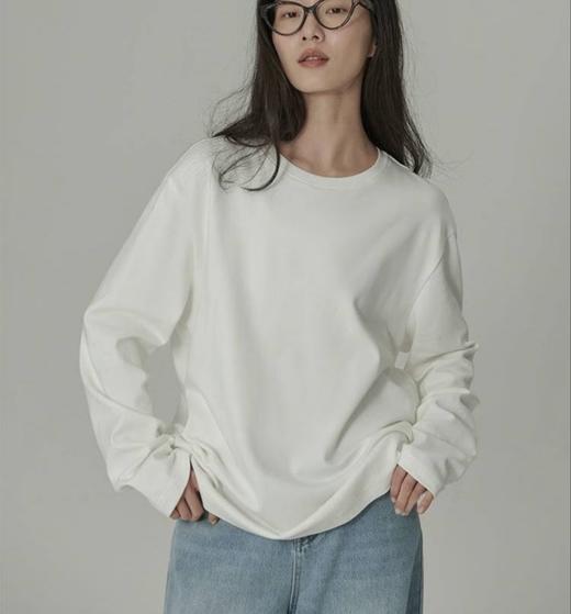 老米优品🎈加购车一起拍下，2件78元！A类面料，0甲醛10A级抗菌，三本针缝纫！《100%棉🍃 男女情侣基础款小白T》重磅纯净棉 长袖/短袖T恤 男女同款 经典好穿 全能打底 商品图7