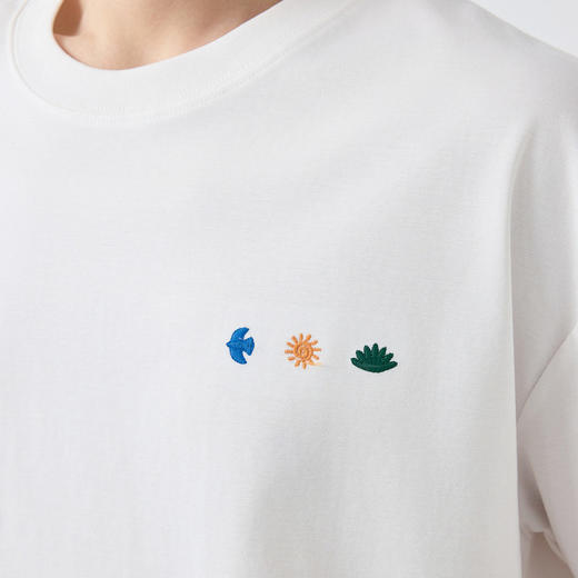 墨麦客男装美式休闲短袖t恤男2026春夏新款趣味刺绣男士T恤75190. 商品图3