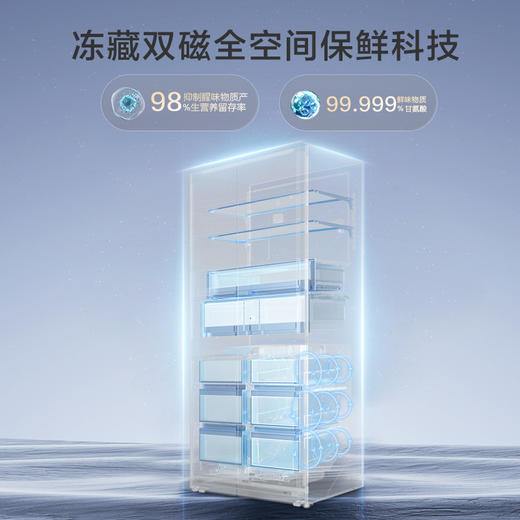 海尔（Haier）BCD-618WLHTD2IS4U1冰箱十字门冰箱冻藏双磁全空间保鲜594mm超薄嵌入制冰家用冰箱底部散热 商品图4