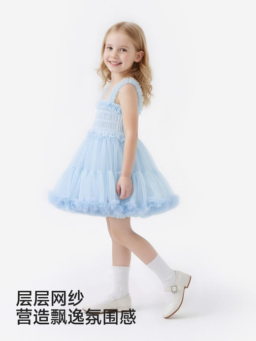 英氏儿童连衣裙女童吊带裙夏季新款蓬蓬裙可爱公主裙YRLEJ2S037A 商品图4