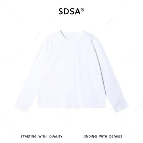 SDSA男装2026新款高贵轻奢韩版纯色双层领肌理长袖百搭时尚上衣