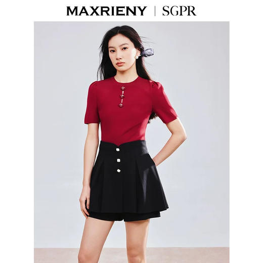 奥莱门店发货:SGPR套头毛衫短款上衣女款货号MU86SW002 商品图2