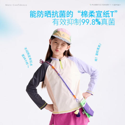 fx-童装儿童立领T恤2026春季女童百搭速干衣中大童长袖透气PCTX2639 商品图2