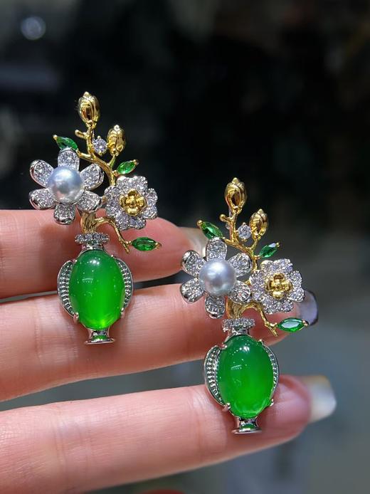 蕙质兰心 中式花瓶胸针 JD 商品图1