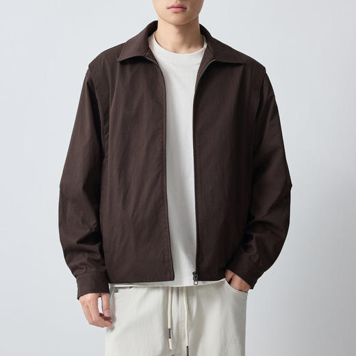 墨麦客男装高智通勤翻领夹克男2026春新款褶裥设计男士外套81579. 商品图2