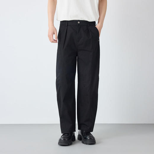 墨麦客男装美式休闲小弯刀裤2026春新款全棉宽松男士休闲裤91571. 商品图2