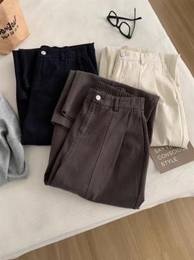 F030674春季新款简约舒适棉质杨桃裤春款直筒裤