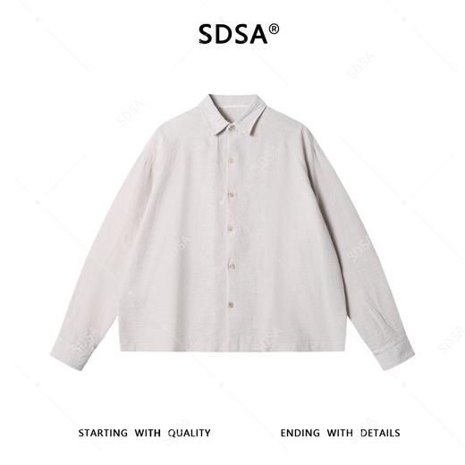 SDSA男士秋冬新款痞帅男装简约纯色亲肤翻领长袖衬衫百搭休闲衬衣 商品图0