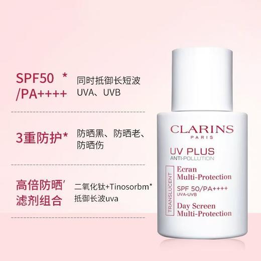 【新春特惠】CLARINS 娇韵诗防晒乳SPF50 润粉色 透明色 50ML 隔离霜素颜霜清爽 商品图2
