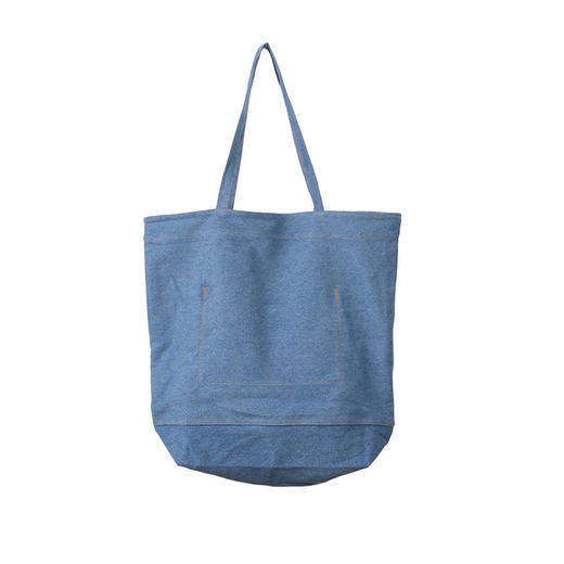 日式无印牛仔布包良品大容量手提包学生挎包书包休闲包男女通勤包 商品图1