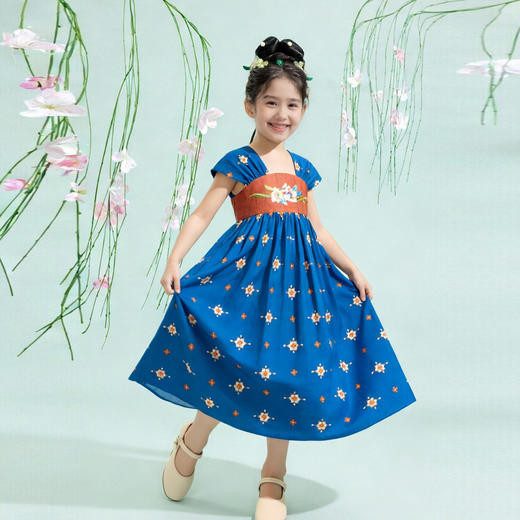 笛莎/Deesha 【观山见】2026年夏季新款女童国风连衣裙 商品图1