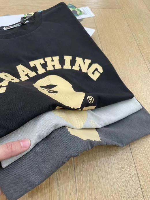 F0306108水洗做旧裂纹字母情侣款复古色调短袖T恤 商品图10