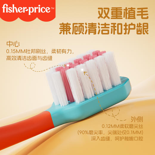 【i陪娃】费雪Fisher-Price  经典小狮子系列  3-6/6-12岁含氟儿童专用牙刷 商品图7