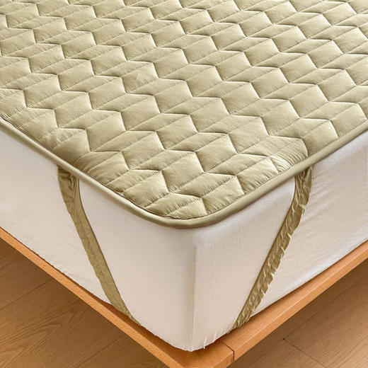 【特价】日式无印夹棉床垫纯棉防滑床垫保护垫纯色绗款褥子宿舍床 商品图1