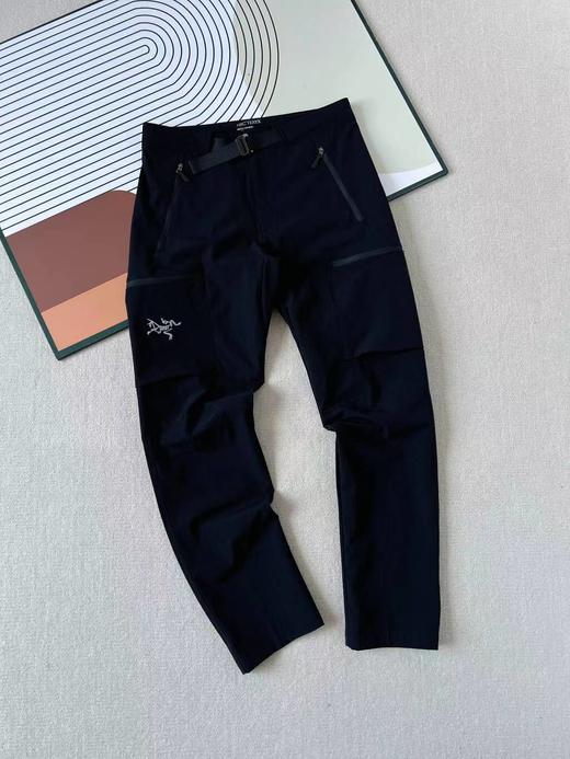 F030699纯色刺绣Logo腰带直筒休闲裤徒步登山裤长裤 商品图5