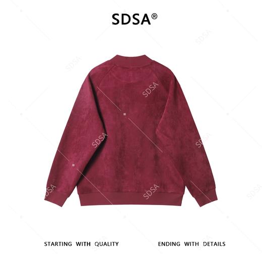 SDSA男士秋冬新款痞帅男装简约植绒领口印花设计圆领卫衣百搭时尚 商品图4