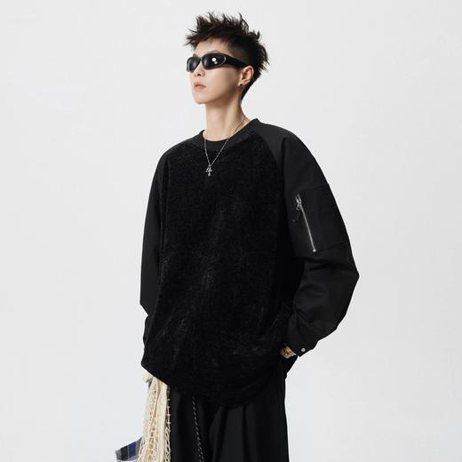 【软糯舒适 手感柔顺】户外拼接云朵绒运动卫衣（ELXM99-WY712） 商品图4