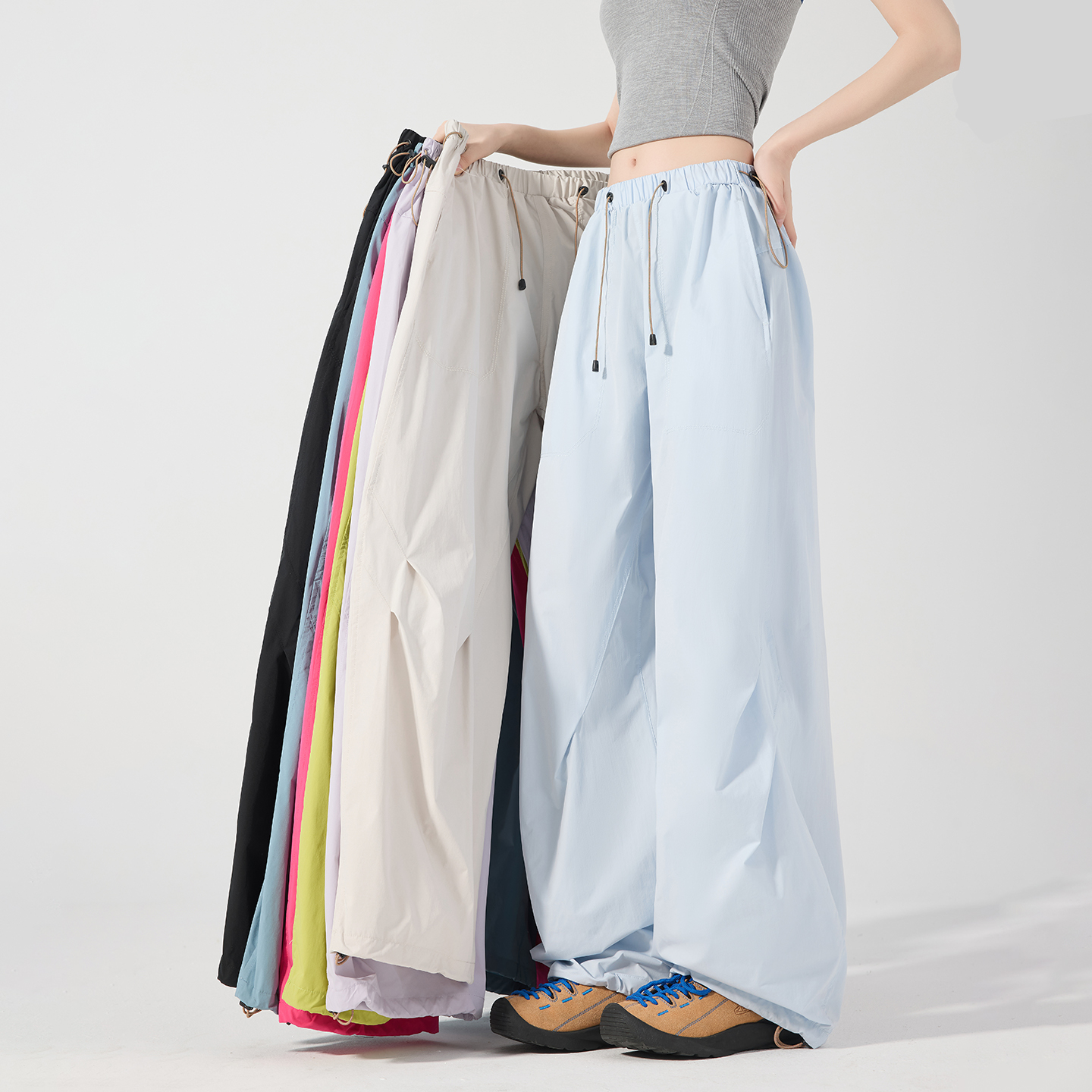 【幸运鹿】情侣款时尚户外通勤机能休闲裤26169