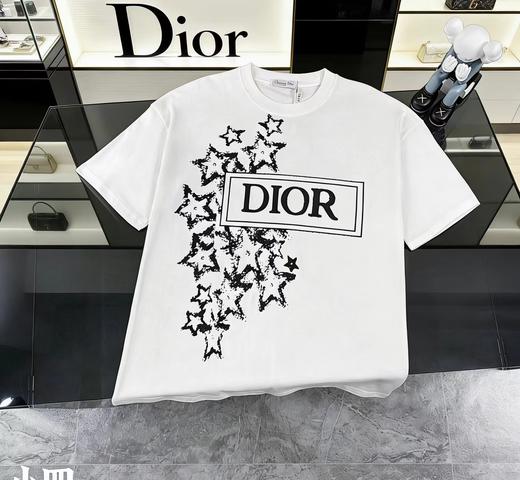 F030614精纺棉字母星星印花轻薄透气短袖圆领短袖T恤 商品图0