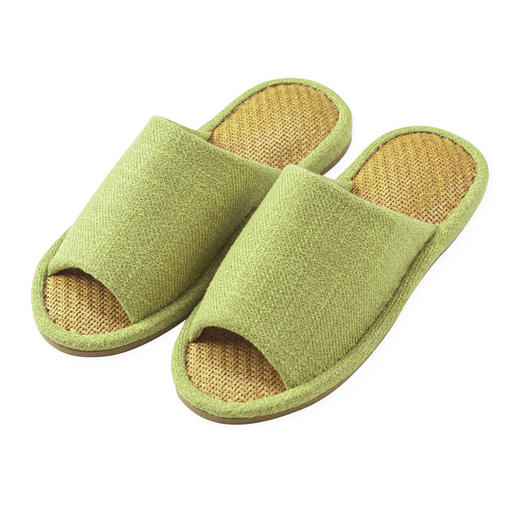 日式无印凉席底拖鞋良品夏季家居拖鞋纯色凉拖鞋地板防水拖鞋纯色 商品图3