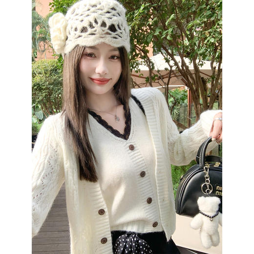 <曾小咸推荐>3.11现货秒杀 ！微信超特价！韩系蕾丝边假两件针织衫 日常219.99 立减130 秒杀89.99！！ 商品图4