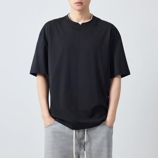 墨麦客男装美式休闲假两件t恤男2026春季新款210g男士体恤75223. 商品图2