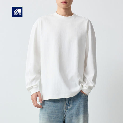 墨麦客男装高智通勤棉锦卫衣男2026春新款双层罗纹领男卫衣55917. 商品图0