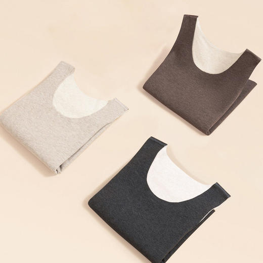 日式无印秋冬羊毛蚕丝保暖背心良品男士发热加厚无痕内衣打底马甲 商品图1